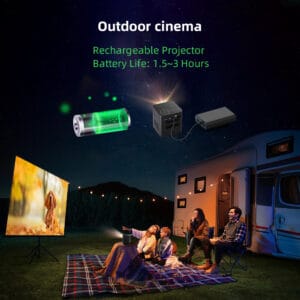 جهاز سينما المسرح المنزلي الذكي BYINTEK P19 3D مع بطارية قوية