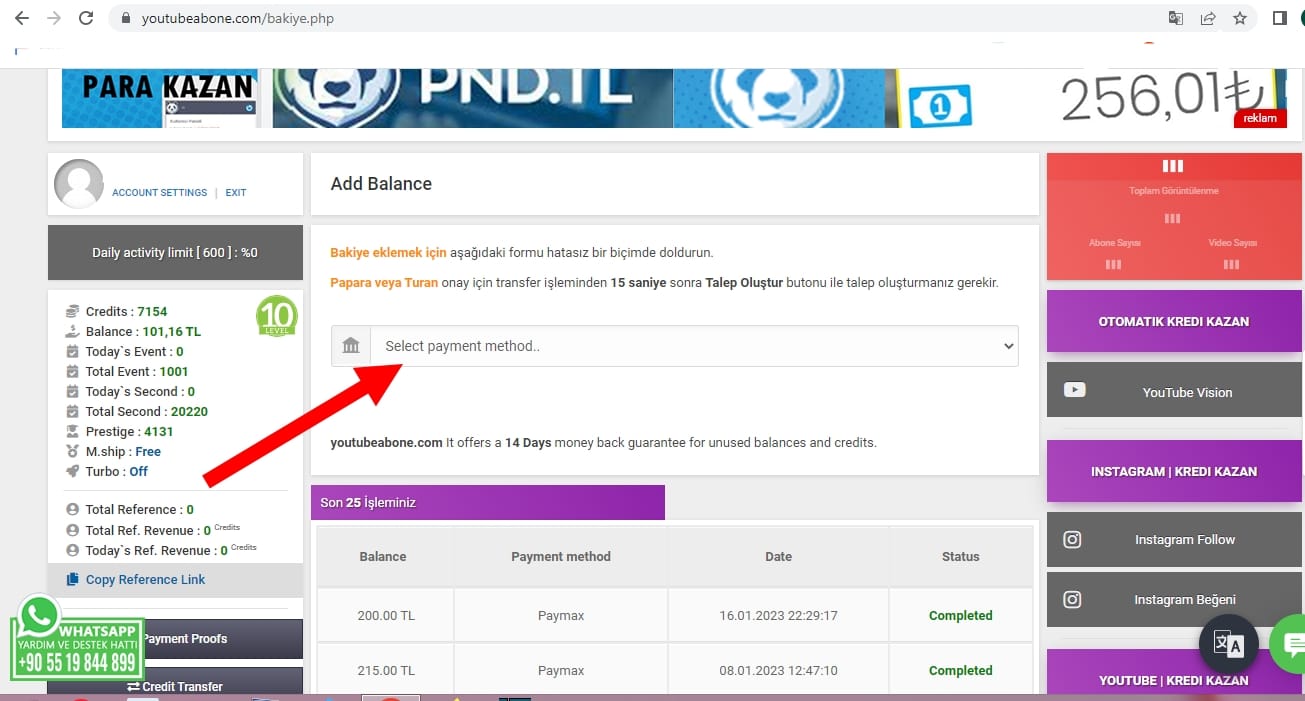 زيادة عدد المتابعين في مواقع التواصل الإجتماعي إلى 10000 6 خطوات طريقة الدفع في موقعYOUTUBEABNE الخطوة الأولى