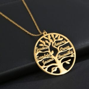 مجوهرات شجرة الأسرة الكبيرة من الفولاذ المقاوم للصدأ