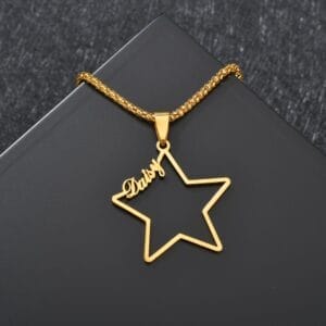 سلسلة قلادة مخصصة لكتابة أسماء حسب الطلب