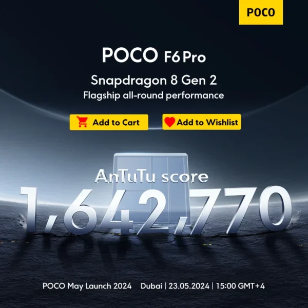 POCO F6 PRO Snapdragon 8 Gen 2 أداء رائع من جميع الجوانب