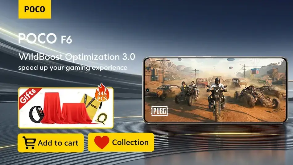 POCO F6 يعمل مع تقنية WildBoost Optimization 3.0 و التي تقوم بتسريع تجربة الألعاب الخاصة بك