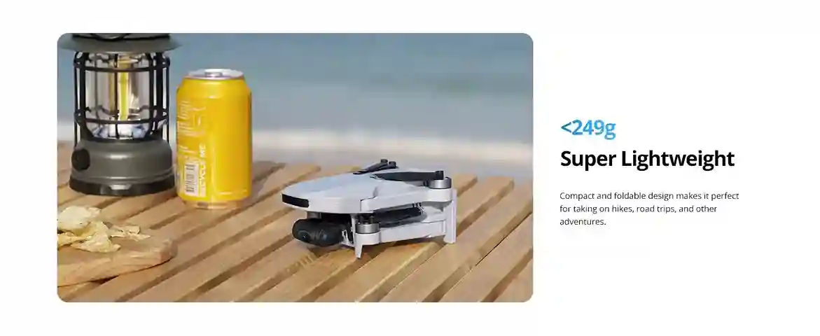 Potensic ATOM Mini Drone خفيفة الوزن للغاية 249 غرام فقط مع تصميم مدمج و قابل للطي