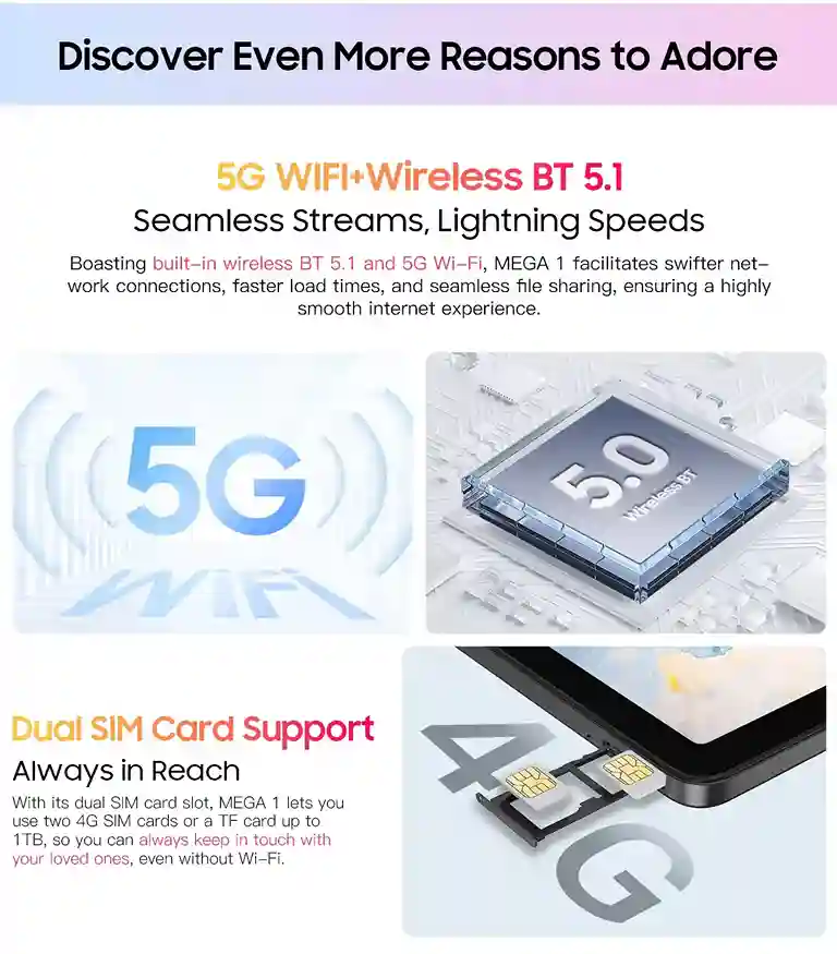 هاتف Blackview SHARK 9 5G مواصفات مذهلة و سعر لا يصدق 23 سرعة انترنيت الجيل الخامس Blackview MEGA 1 11.5 inch