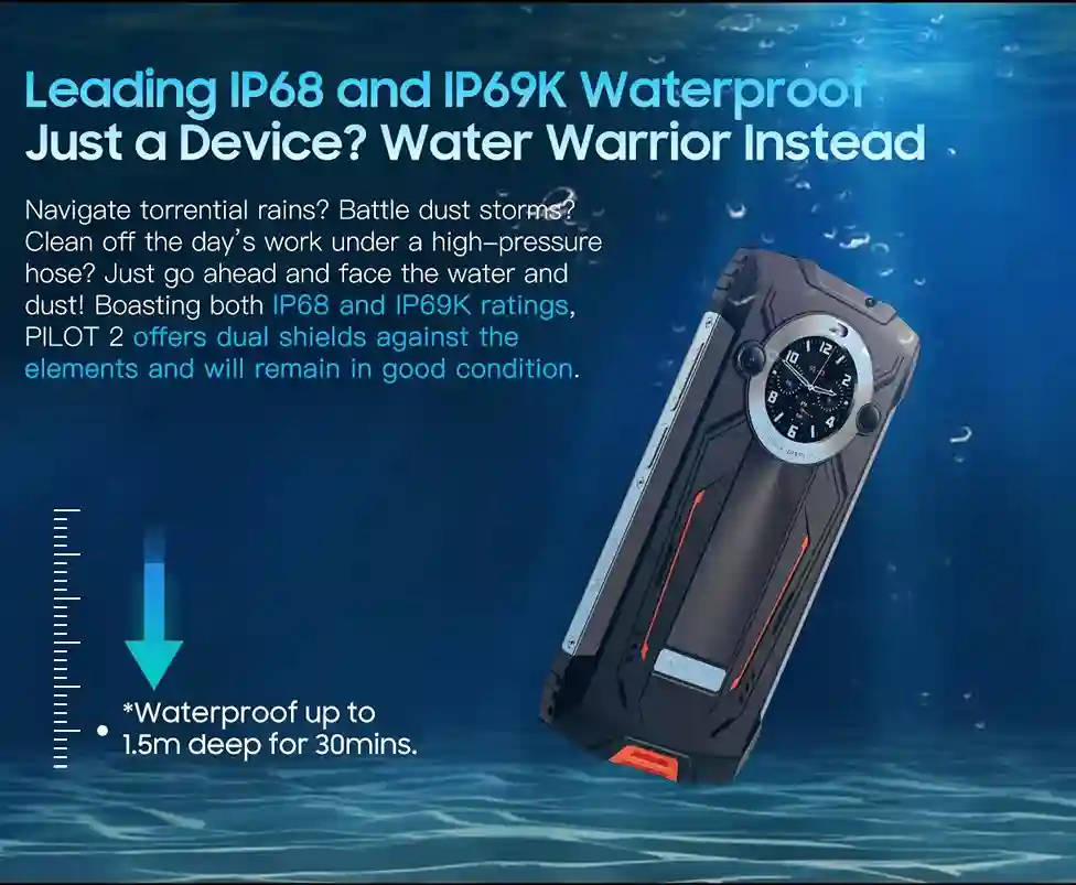 OSCAL PILOT 2 جهاز رائد مقاوم للماء IP68 و IP69انه غواصة تحت الماء