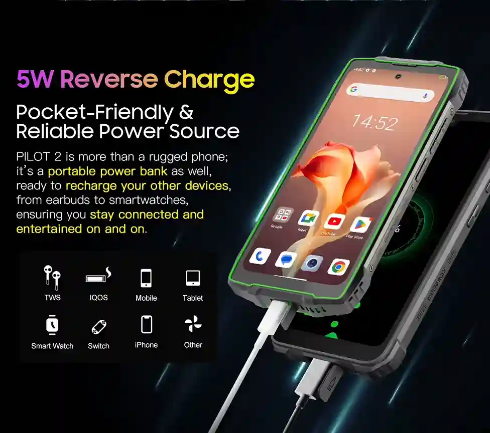 OSCAL PILOT 2 يعتبر بنك طاقة جاهز لشحن أجهزتك الأخرى مع شحن عكسي بقوة 5 واط