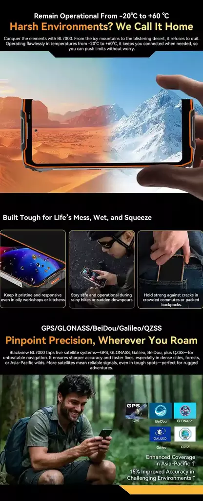 BLACKVIEW BL7000 5G مصمم ليتحمل أقسى الظروف ويواكب مغامراتك BLACKVIEW BL7000 5G مصمم ليتحمل أقسى الظروف ويواكب مغامراتك