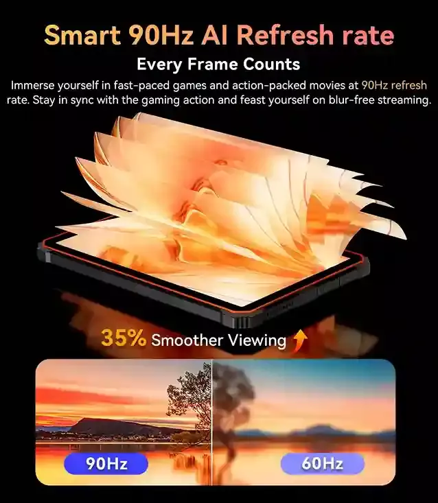 Blackview Active 10 Pro شاشة ذكية بمعدل تحديث 90 هرتز لتجربة بصرية سلسة