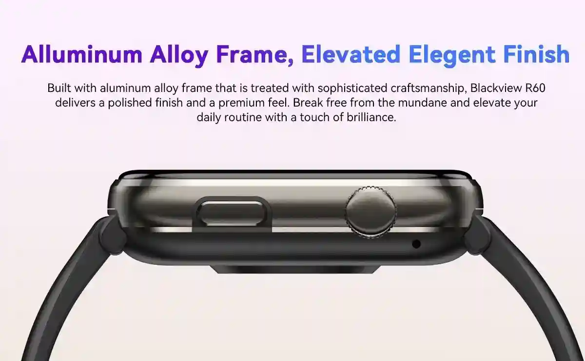 Blackview R60 إطار من سبائك الألومنيوم ولمسة نهائية أنيقة تضفي فخامة