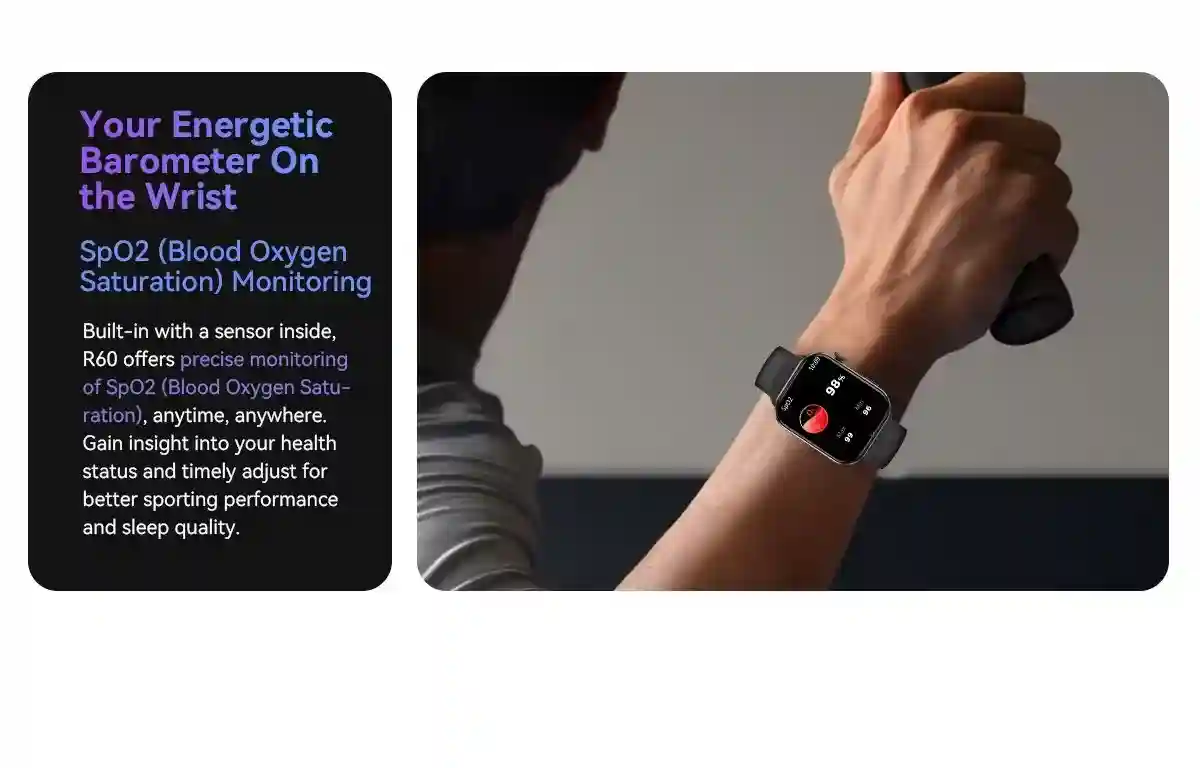 Blackview R60 حافظ على صحتك مع مراقبة مستوى الأكسجين في الدم في أي وقت وفي أي مكان