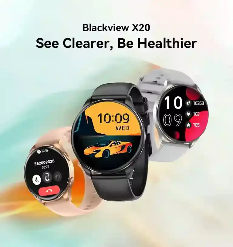 استمتع بشاشة واضحة وراقب صحتك مع ساعة Blackview X20 الذكية
