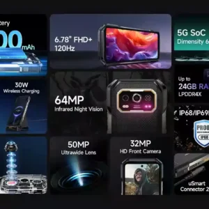 بطارية ضخمة، كاميرا ليلية، ومتانة عسكرية مواصفات Ulefone Armor 27 Pro
