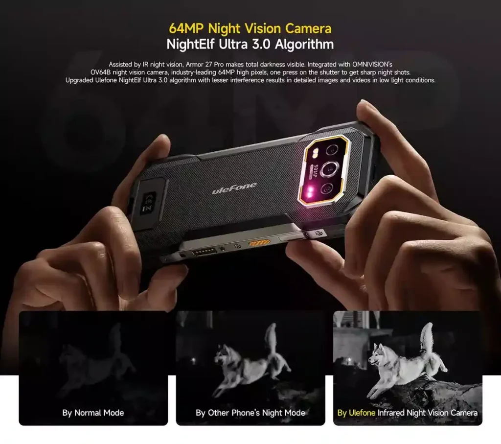 كاميرا Ulefone Armor27 Pro للرؤية الليلية