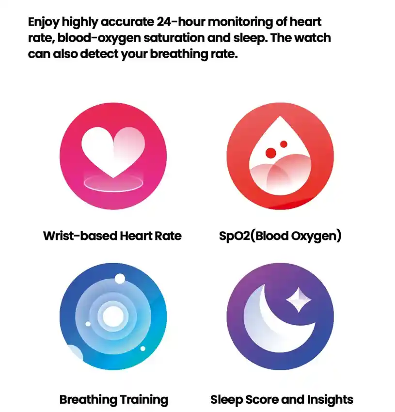 سعر و مواصفات Zeblaze GTS 3 Pro مزايا كبيرة تنتظرك 8 Zeblaze GTS 3 Pro رفيقك لمراقبة القلب، الأكسجين، التنفس، والنوم.