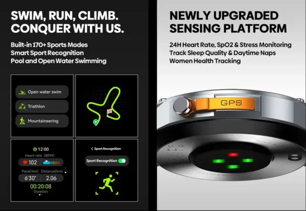 Zeblaze Stratos 2 Ultra المواصفات و السعر 5 Zeblaze Stratos 2 Ultra تدرب بذكاء، استكشف بلا حدود أكثر من 170 وضع رياضي