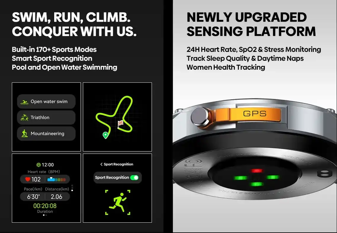 Zeblaze Stratos 2 Ultra المواصفات و السعر 10 Zeblaze Stratos 2 Ultra تدرب بذكاء، استكشف بلا حدود أكثر من 170 وضع رياضي