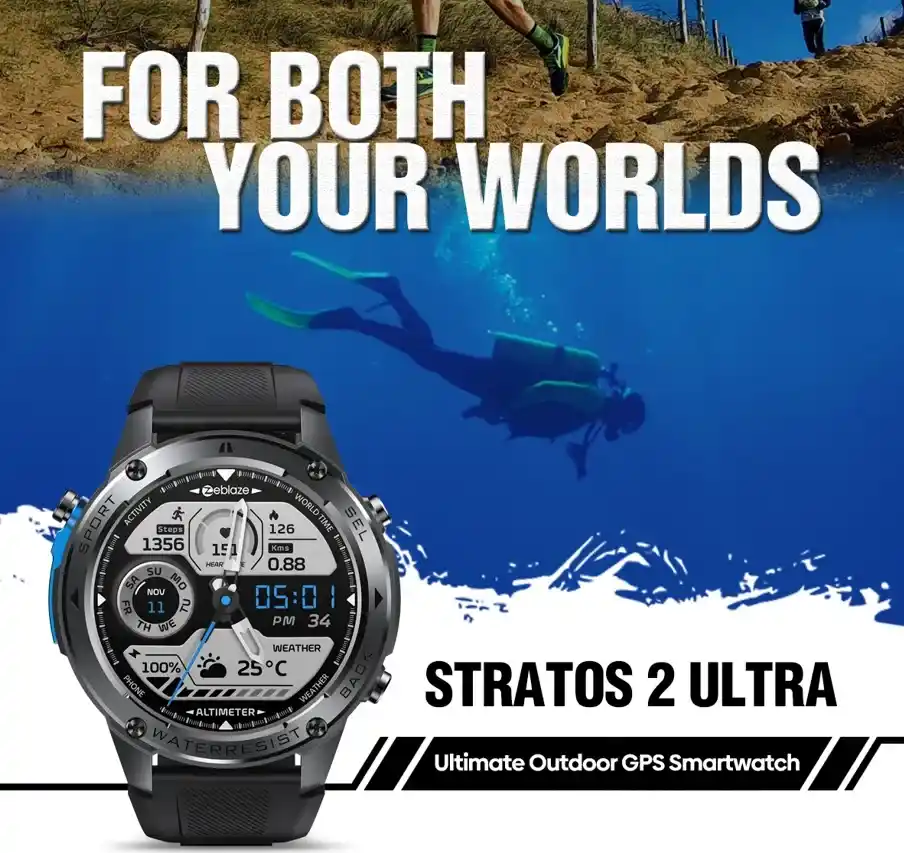 Zeblaze Stratos 2 Ultra المواصفات و السعر 6 Zeblaze Stratos 2 Ultra ساعة GPS الذكية للمغامرات القصوى