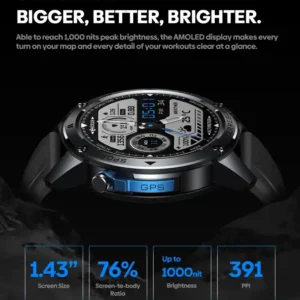 Zeblaze Stratos 2 Ultra شاشة AMOLED فائقة الوضوح رؤية لا مثيل لها