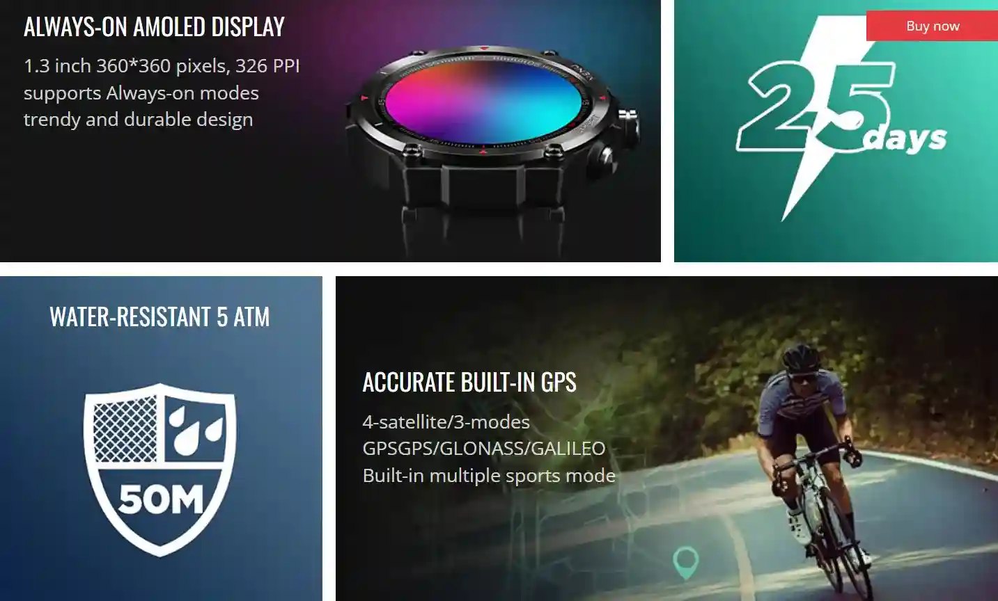 سعر و مواصفات Zeblaze Stratos 2 7 Zeblaze Stratos 2 تقنيات متطورة لأداء لا مثيل له