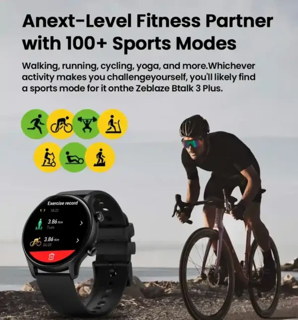 تتبع لياقتك بدقة Zeblaze Btalk 3 Plus وأوضاعها الرياضية المتعددة.