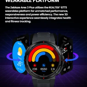 تجربة تفاعلية ثلاثية الأبعاد أداء لا مثيل له مع Zeblaze Ares 3 Plus