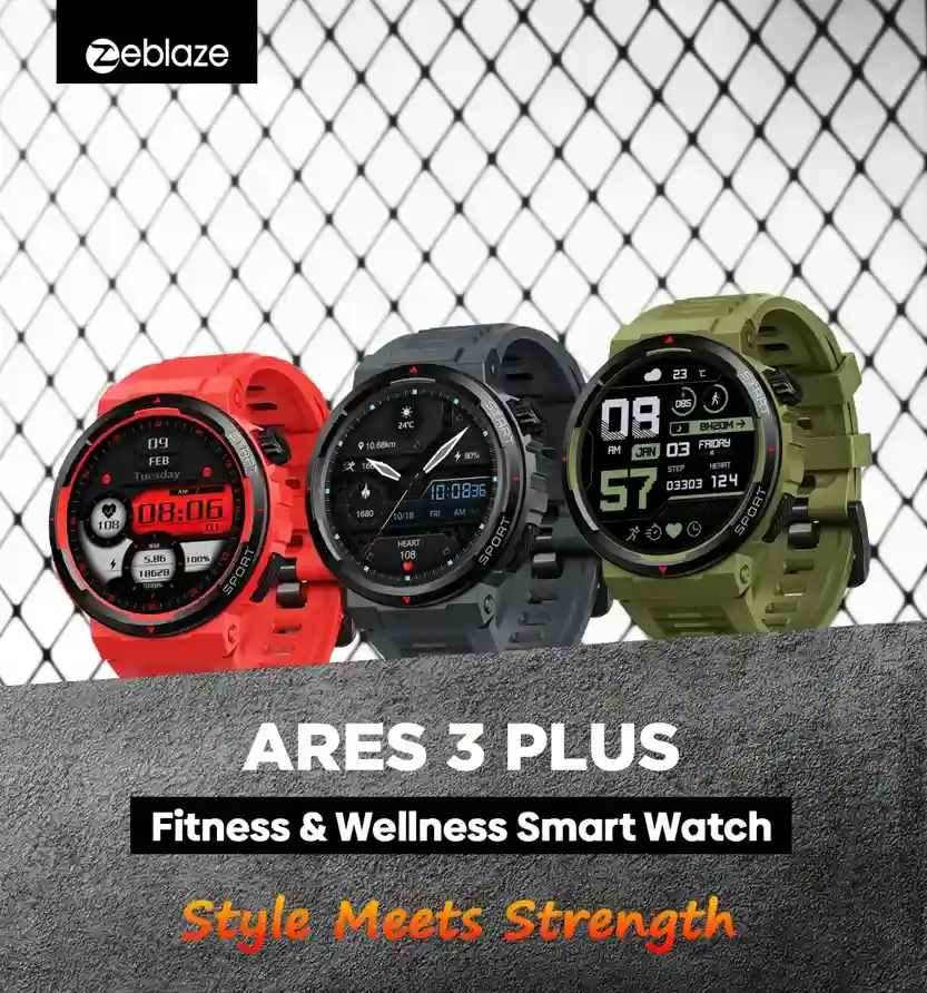 سعر و مواصفات Zeblaze Ares 3 Plus تجربة تفاعلية ثلاثية الأبعاد 6 ساعة Zeblaze Ares 3 Plus - ساعة اللياقة والصحة الذكية