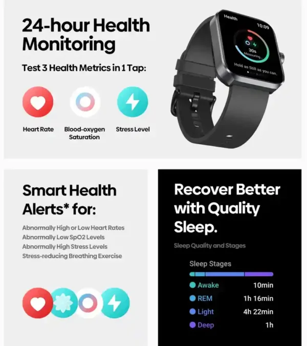 صحتك على مدار الساعة Zeblaze Beyond 3 Plus تراقب نبضك، أكسجينك، ومستوى توترك