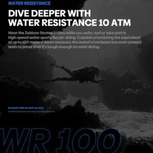 صممت لتحمل ضغط الماء قاومة 100 متر Zeblaze Stratos 2 Ultra