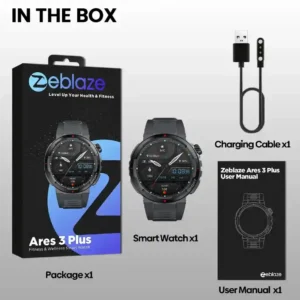 محتويات علبة Zeblaze Ares 3 Plus