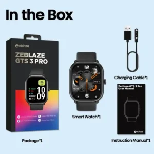 محتويات علبة Zeblaze GTS 3 Pro