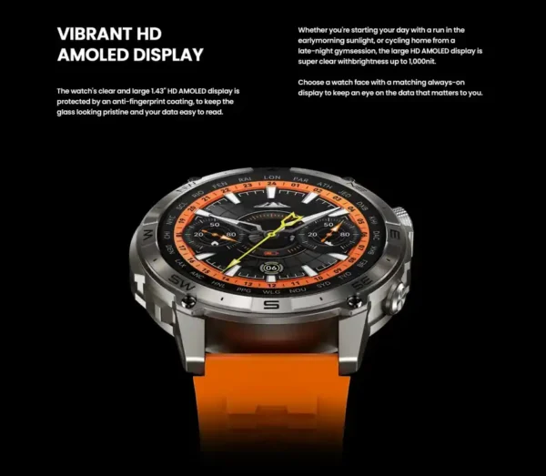 وضوح مذهل بسطوع 1000 شمعة تجربة بصرية لا تضاهى مع Zeblaze Stratos 2 Plus