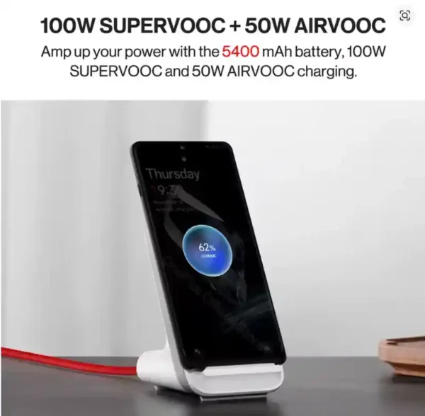 OnePlus 12 ببطارية 5400 مللي أمبير وشحن AirVOOC