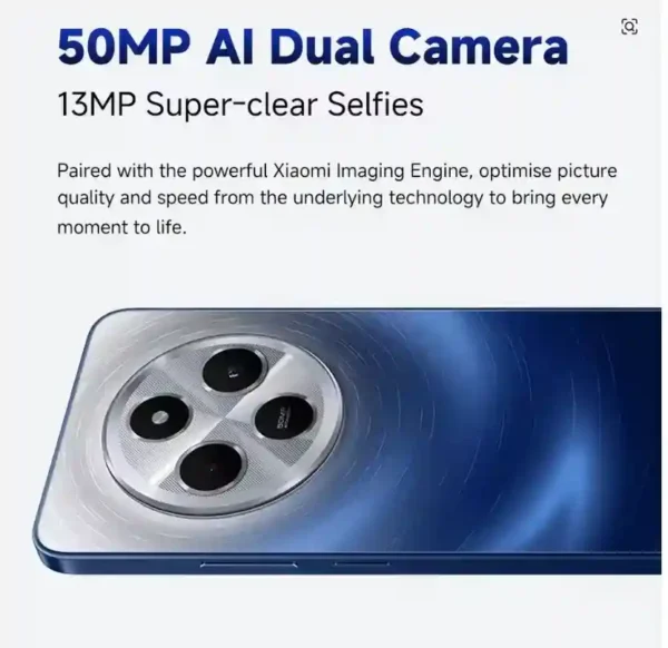 Redmi 14C كاميرا احترافية 50MP AI Dual Camera