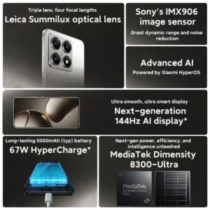 Xiaomi 14T تكنولوجيا متقدمة في الكاميرا، الشاشة، والمعالج