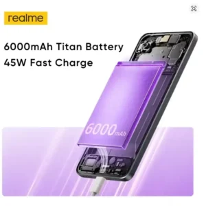realme 14T بطارية عملاقة قوة 6000 مللي أمبير وشحن فائق السرعة 45 واط