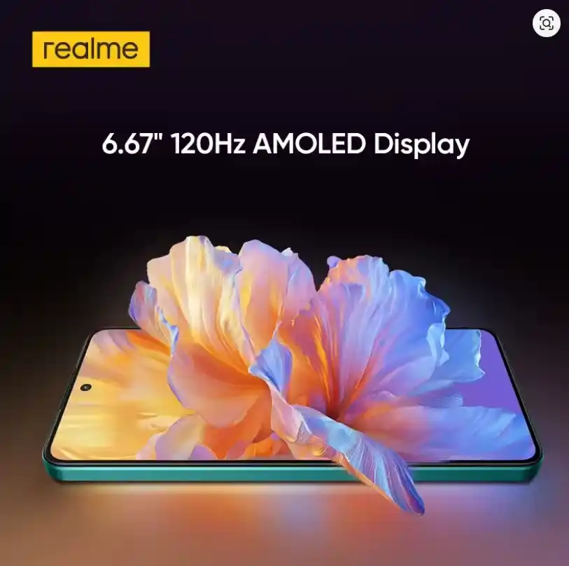 realme 14T 5G هاتف بمواصفات قوية و دعم 5G 7 realme 14T شاشة غامرة ألوان تنبض بالحياة مع شاشة AMOLED بمعدل 120 هرتز