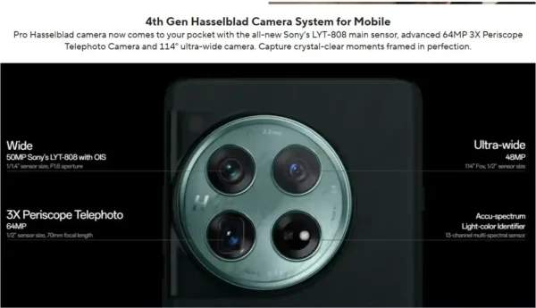 التقط التفاصيل بدقة لا مثيل لها كاميرا OnePlus 12 مع مستشعر Sony LYT-808