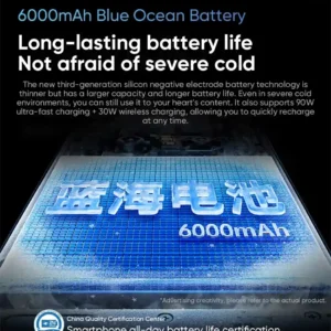 بطارية Blue Ocean بقدرة 6000 مللي أمبير في VIVO X200 Pro
