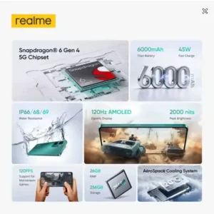بطارية قوية، شاشة مذهلة، ومقاومة للماء في realme P3 5G