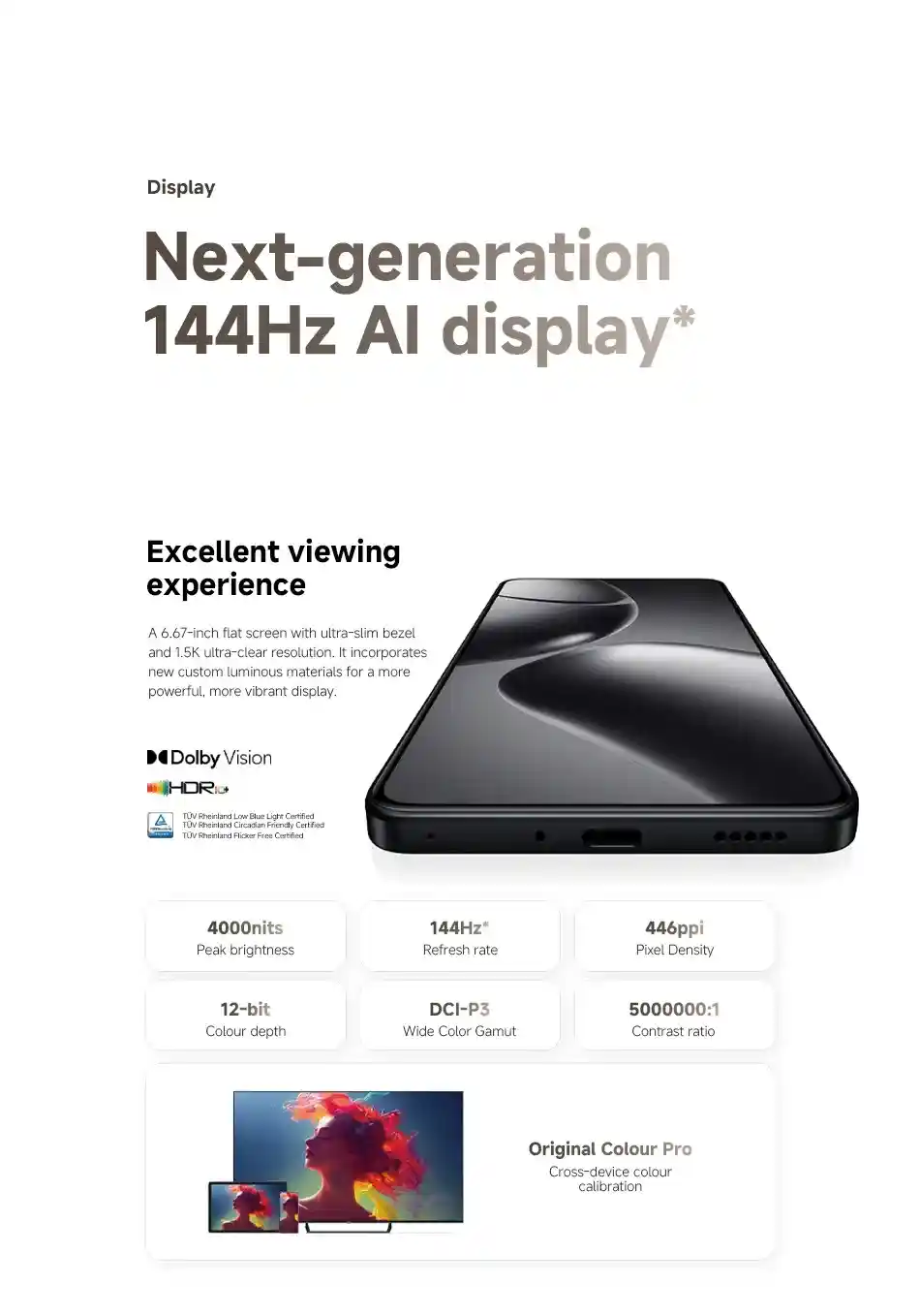 سعر و مواصفات هاتف Xiaomi 14T مميزات شاومي 14T 9 تجربة بصرية متميزة مع شاشة AMOLED بدقة 1.5K في Xiaomi 14T