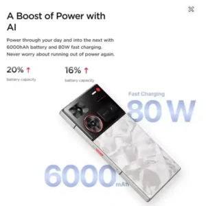 طاقة تدوم طوال اليوم Nubia Z60 Ultra 6000mAh وشحن 80W