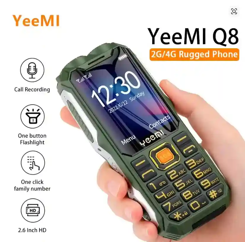 هاتف YEEMI Q8 GSM متانة ووظائف عملية في جهاز واحد