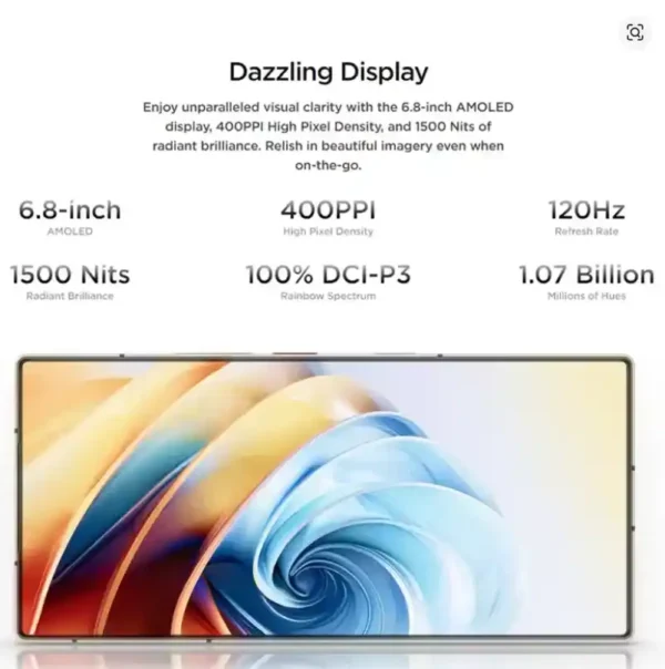 وضوح ودقة لا مثيل لهما شاشة Nubia Z60 Ultra